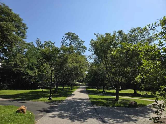 A rather beautiful sidewalk view